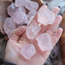 Load image into Gallery viewer, Raw "Cab Quality" Rose Quartz Tumbles