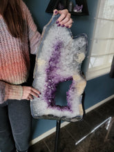 Load image into Gallery viewer, Dreamy Display Amethyst Crystal Portal on Stand