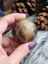 Load image into Gallery viewer, Natural Black Sunstone Gemstone Spheres