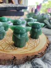 Load image into Gallery viewer, Aventurine Carved Crystal Yoda Figure