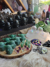 Load image into Gallery viewer, Aventurine Carved Crystal Yoda Figure