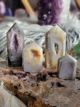 Load image into Gallery viewer, Polished Amethyst Druzy Crystal Towers