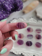 Load image into Gallery viewer, Natural Magenta Fluorite Mini Crystal Clam Shells