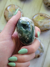 Load image into Gallery viewer, Natural 8th Vein Marovato Ocean Jasper Gemstone Palmstones
