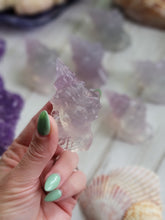 Load image into Gallery viewer, Natural Lavender Fluorite Crystal Conch Shell