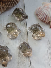 Load image into Gallery viewer, Smokey Quartz Mini Crystal Turtles