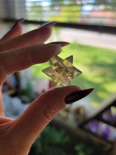 Load image into Gallery viewer, Mini Smokey Clear Quartz Stellated Asteroid Sacred Geometry Merkabah Stars