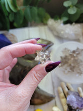 Load image into Gallery viewer, Mini Smokey Clear Quartz Stellated Asteroid Sacred Geometry Merkabah Stars