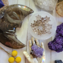 Load image into Gallery viewer, Mini Smokey Clear Quartz Stellated Asteroid Sacred Geometry Merkabah Stars