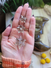 Load image into Gallery viewer, Mini Smokey Clear Quartz Stellated Asteroid Sacred Geometry Merkabah Stars