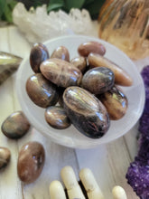 Load image into Gallery viewer, Natural Black Sunstone Gemstone Tumbles
