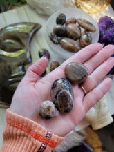 Load image into Gallery viewer, Natural Black Sunstone Gemstone Tumbles