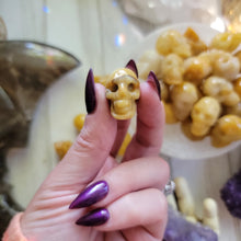 Load image into Gallery viewer, Yellow Jade Gemstone Carved Skulls