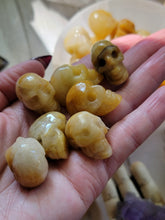 Load image into Gallery viewer, Yellow Jade Gemstone Carved Skulls