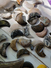 Load image into Gallery viewer, Mini Agate Gemstone Crescent Moons