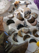 Load image into Gallery viewer, Mini Agate Gemstone Crescent Moons