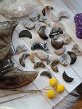 Load image into Gallery viewer, Mini Agate Gemstone Crescent Moons