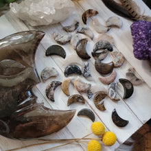 Load image into Gallery viewer, Mini Agate Gemstone Crescent Moons