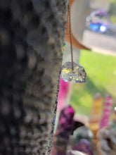 Load image into Gallery viewer, Mini Faceted Clear Quartz Skull Pendant Necklace