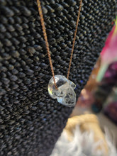 Load image into Gallery viewer, Mini Faceted Clear Quartz Skull Pendant Necklace