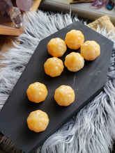 Load image into Gallery viewer, Hand Carved Calcite Crystal Pumpkins