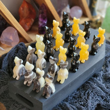 Load image into Gallery viewer, Mini Gemstone Carved Kitty Cats