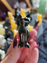 Load image into Gallery viewer, Mini Gemstone Carved Kitty Cats