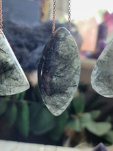 Load image into Gallery viewer, Rare Green Rutile Crystal Pendant Necklace