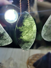 Load image into Gallery viewer, Rare Green Rutile Crystal Pendant Necklace
