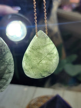 Load image into Gallery viewer, Rare Green Rutile Crystal Pendant Necklace
