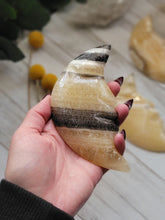 Load image into Gallery viewer, Zebra Onyx Crystal Gemstone Carved Moons
