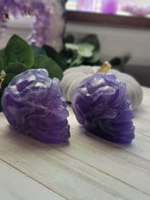 Load image into Gallery viewer, Indigo Fluorite Purple Crystal Serpent Medusa Snake Skulls