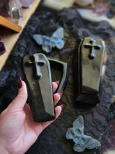 Load image into Gallery viewer, Large Gothic Obsidian Coffin Vessel