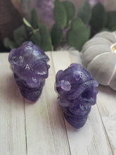 Load image into Gallery viewer, Indigo Fluorite Purple Crystal Serpent Medusa Snake Skulls