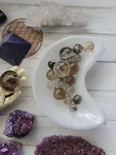 Load image into Gallery viewer, Natural Selenite Crescent Moon Bowl Dish