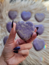 Load image into Gallery viewer, Rare Lavender Jade "Jadeite" Gemstone Hearts