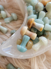 Load image into Gallery viewer, Mini Amazonite Carved Mushrooms