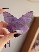 Load image into Gallery viewer, Fluorite Crystal Death Head Skull Butterfly Moth