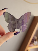 Load image into Gallery viewer, Fluorite Crystal Death Head Skull Butterfly Moth