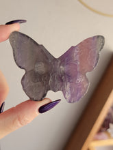 Load image into Gallery viewer, Fluorite Crystal Death Head Skull Butterfly Moth