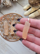Load image into Gallery viewer, Peach Selenite Pendant Necklace