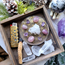 Load image into Gallery viewer, Mini Sacred Geometry Apophyllite Activation Crystal Grid Kits