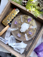 Load image into Gallery viewer, Mini Sacred Geometry Apophyllite Activation Crystal Grid Kits