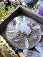 Load image into Gallery viewer, Mini Sacred Geometry Apophyllite Activation Crystal Grid Kits