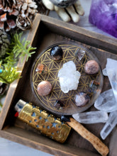 Load image into Gallery viewer, Mini Sacred Geometry Apophyllite Activation Crystal Grid Kits