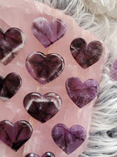Load image into Gallery viewer, AAA Trapiche Amethyst Crystal Hearts