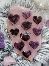 Load image into Gallery viewer, AAA Trapiche Amethyst Crystal Hearts