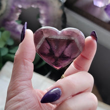 Load image into Gallery viewer, AAA Trapiche Amethyst Crystal Hearts