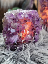 Load image into Gallery viewer, Raw Purple Amethyst Crystal Lamp