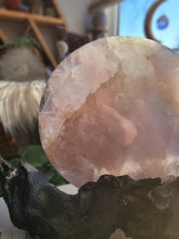 Load image into Gallery viewer, Rose Quartz Full Moon on Driftwood